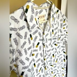 Men’s Short Sleeve Pinapple Button Down